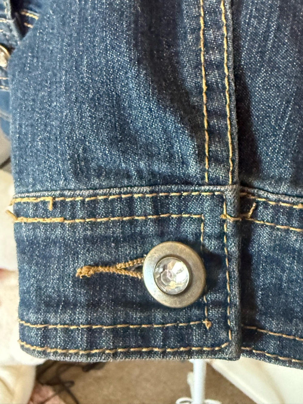 Baccini Dark Blue Denim Jacket with Stud Accents - Picture 6 of 9